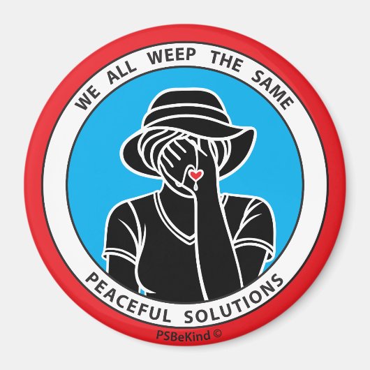 我々は皆、同じ1 Red_3"磁石を泣く マグネット (正面)