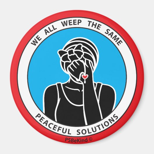 我々は皆、同じ1 Red_3"磁石を泣く マグネット (正面)