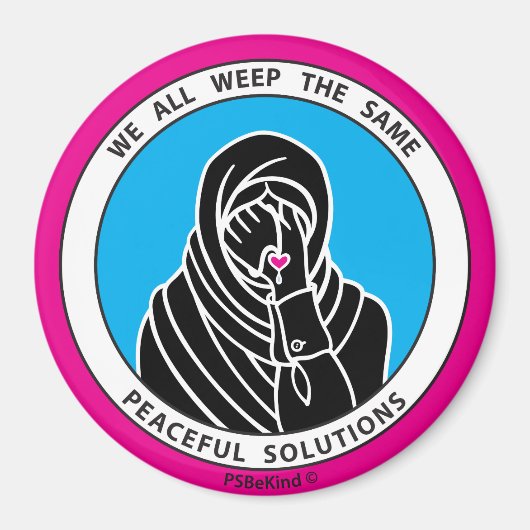 我々は皆、同じ3 Pink_3"磁石を泣く マグネット (正面)