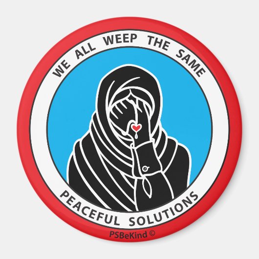 我々は皆、同じ3 Red_3"磁石を泣く マグネット (正面)