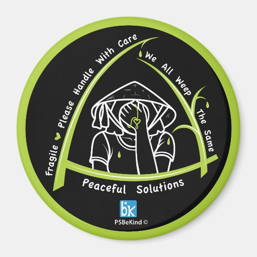 我々は皆、同じ4_3インチのラウンドマグネットを泣く マグネット (正面)