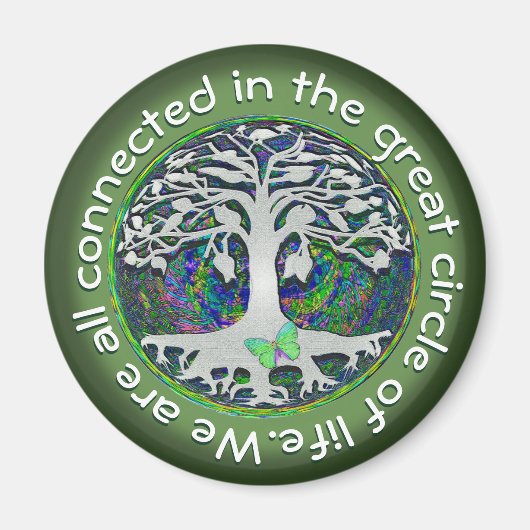 我々は皆、生命の輪素晴らしの中で結ばれている マグネット (正面)