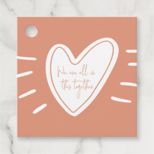 我々は皆、親切なハート フェイバータグ