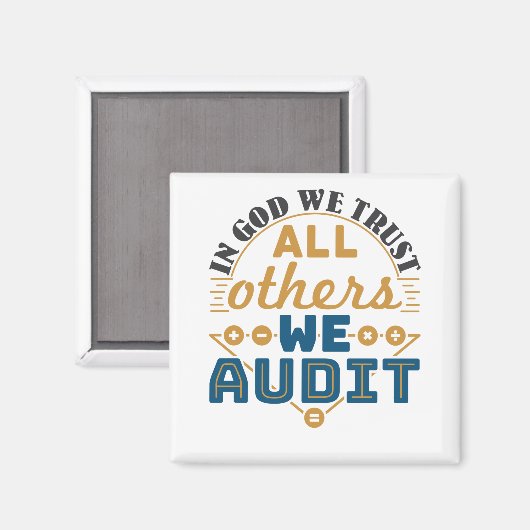 我々は監査人を信頼していおもしろいる マグネット (正面/裏面)