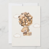 我々は真っ暗に待つことができる茶色の赤ちゃんシャワー招待状 招待状 (裏面)