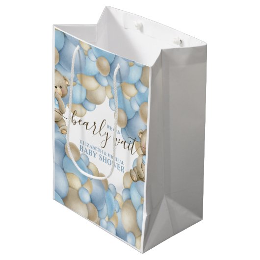 我々は真摯にメッセージカードを待つ ミディアムペーパーバッグ (正面アングル)