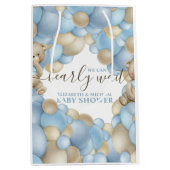 我々は真摯にメッセージカードを待つ ミディアムペーパーバッグ (正面)