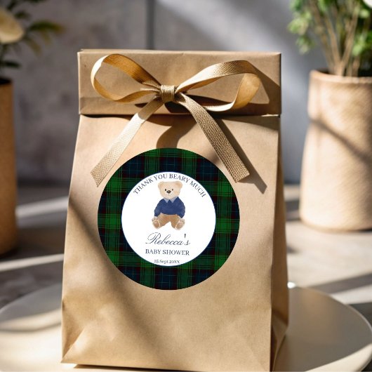 我々は真摯に待つことができるクラシックの援助の赤ちゃんシャワー ラウンドシール