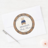 我々は真摯に待つことができるクラシックの援助の赤ちゃんシャワー ラウンドシール (封筒)