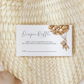 我々は真摯に待つことができるテディバルーンラッフルチケット エンクロージャーカード