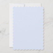 我々は真摯に待つことができるテディバルーン男の赤ちゃんシャワー 招待状 (裏面)