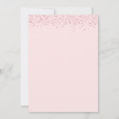 我々は真摯に待つことができるテディベアガールベイビーシャワー 招待状 (裏面)