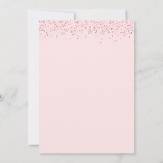 我々は真摯に待つことができるテディベアガールベイビーシャワー 招待状 (裏面)