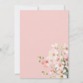 我々は真摯に待つことができるテディベアガールベイビーシャワー 招待状 (裏面)