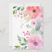 我々は真摯に待つことができるテディベアガールベイビーシャワー 招待状 (裏面)