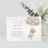 我々は真摯に待つことができるテディベアニュートラル本を持参 エンクロージャーカード (スタンド正面)