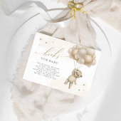 我々は真摯に待つことができるテディベアニュートラル本を持参 エンクロージャーカード