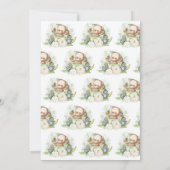 我々は真摯に待つことができるテディベアバルーンベビーシャワー 招待状 (裏面)