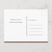 我々は真摯に待つことができるテディベア赤ちゃんシャワー インビテーションポストカード (裏面)