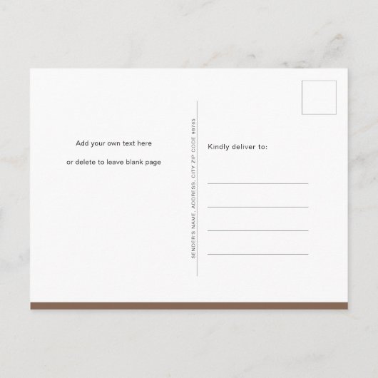 我々は真摯に待つことができるテディベア赤ちゃんシャワー インビテーションポストカード (裏面)