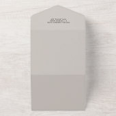 我々は真摯に待つことができるテディベア赤ちゃんシャワー オールインワン招待状 (外側)