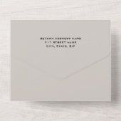 我々は真摯に待つことができるテディベア赤ちゃんシャワー オールインワン招待状 (裏面)