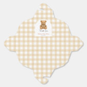 我々は真摯に待つことができるテディベア赤ちゃんシャワー フェイバーボックス (見開き)