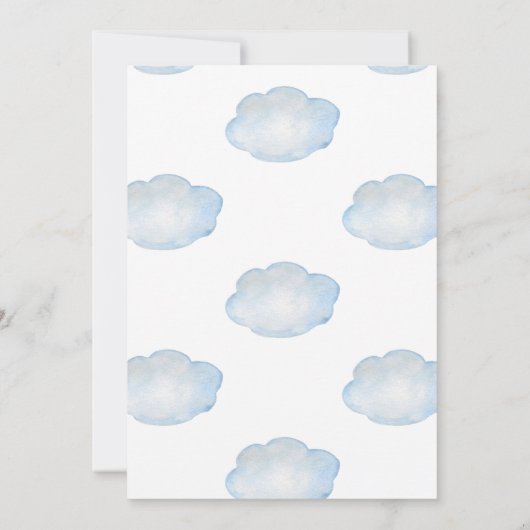 我々は真摯に待つことができるテディベア赤ちゃんシャワー 招待状 (裏面)