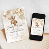 我々は真摯に待つことができるテディベア赤ちゃんシャワー 招待状