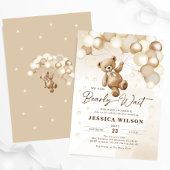 我々は真摯に待つことができるテディベア赤ちゃんシャワー 招待状