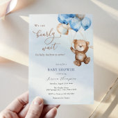 我々は真摯に待つことができるテディベア赤ちゃんシャワー 招待状