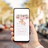 我々は真摯に待つことができるテディベア赤ちゃんシャワー 招待状