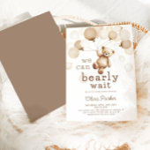 我々は真摯に待つことができるテディベア赤ちゃんシャワー 招待状