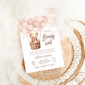 我々は真摯に待つことができるテディベア赤ちゃんシャワー 招待状