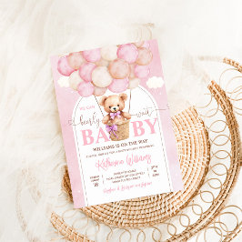 我々は真摯に待つことができるテディベア赤ちゃんシャワー 招待状