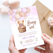 我々は真摯に待つことができるテディベア赤ちゃんシャワー 招待状