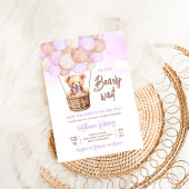 我々は真摯に待つことができるテディベア赤ちゃんシャワー 招待状