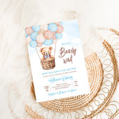 我々は真摯に待つことができるテディベア赤ちゃんシャワー 招待状