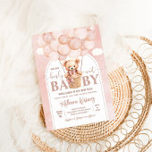 我々は真摯に待つことができるテディベア赤ちゃんシャワー 招待状