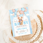 我々は真摯に待つことができるテディベア赤ちゃんシャワー 招待状