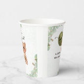 我々は真摯に待つことができるテディベア赤ちゃんシャワー 紙コップ (右)