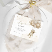 我々は真摯に待つことができるテディ中性おむつラッフル エンクロージャーカード