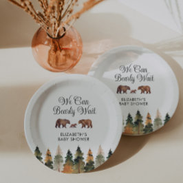 我々は真摯に待つことができる秋ベビーシャワー ペーパープレート