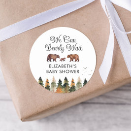 我々は真摯に待つことができる秋ベビーシャワー ラウンドシール