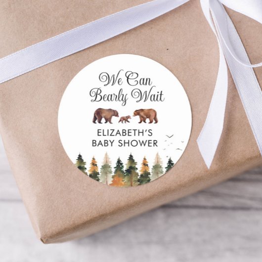 我々は真摯に待つことができる秋ベビーシャワー ラウンドシール