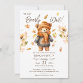 我々は真摯に待つことができる秋ベビーシャワー 招待状 (正面)