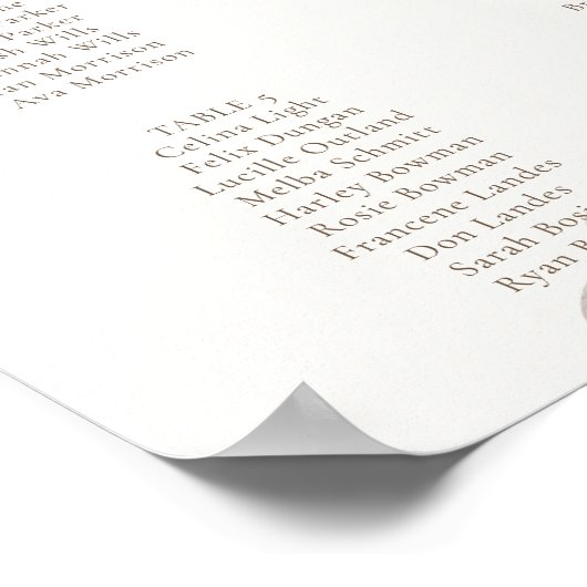 我々は真摯に待つことができる薄紫赤ちゃんシャワー座席チャート ポスター (角)