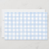 我々は真摯に待つことができる青いフローラギンガムアドバイスカード (裏面)