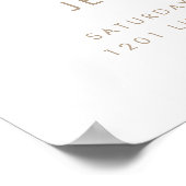 我々は真摯に待つことができる – ピンクのフローラ女の子の赤ちゃんシャワー ポスター (角)