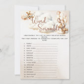 我々は真摯に待つことができスクランブルされていない赤ちゃんシャワーゲーム 招待状 (正面)